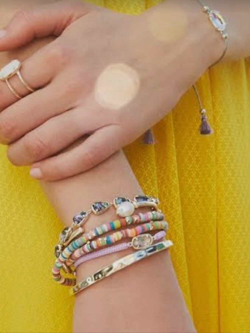 Kendra Scott Reece Multicolor Wrap Bracelet Rainbow Bright Colors Beaded